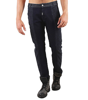 Тъмносин мъжки памучен панталон снимка