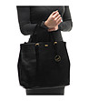 Дамска чанта в черно с висулка Grazia -2 снимка