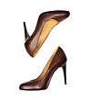 Кафяви дамски обувки от естествена кожа-1 снимка