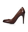 Кафяви дамски обувки от естествена кожа-2 снимка