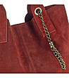 Червена кожена дамска чанта Amanda-2 снимка