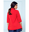 Червена дамска асиметрична риза-1 снимка