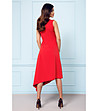 Червена асиметрична рокля Betsey-1 снимка