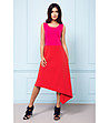 Асиметрична рокля в червено и циклама Betsey-0 снимка