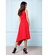 Асиметрична рокля в червено и циклама Betsey-1 снимка