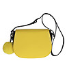 Жълта дамска чанта от естествена кожа Connie-0 снимка