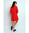 Червена рокля с волан Ewera-1 снимка