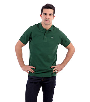 Зелена мъжка памучна блуза Diego снимка