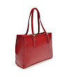 Дамска кожена червена чанта Edna-2 снимка