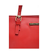 Дамска кожена червена чанта Edna-3 снимка