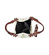 Дамска кожена бежова чанта Gillian-3 снимка