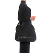 Дамска кожена черна чанта Corinne-4 снимка