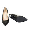 Черни дамски кожени обувки Charlote-3 снимка