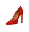 Червени велурени дамски обувки Elsie-3 снимка