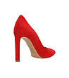 Червени велурени дамски обувки Elsie-4 снимка