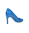 Сини лачени дамски кожени обувки Nanny-4 снимка