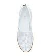 Бели дамски обувки от естествен кожа с перфорации Seva-1 снимка