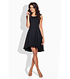 Черна асиметрична памучна рокля Holly-0 снимка
