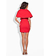 Червена памучна рокля Janet-1 снимка