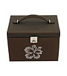 Тъмнокафява кутия за бижута с декорация цвете Divine-3 снимка
