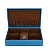 Синя кутия за бижута с декорация звезда Degas-2 снимка