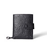Черен кожен портфейл с карабинер-1 снимка