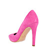 Велурени дамски розови обувки на ток Avelia-2 снимка