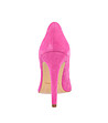 Велурени дамски розови обувки на ток Avelia-4 снимка