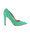 Зелени дамски велурени обувки Avelia-0 снимка