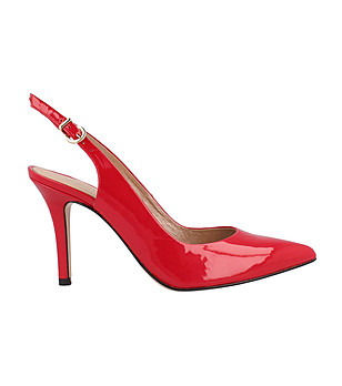 Дамски лачени обувки в червено Helena снимка