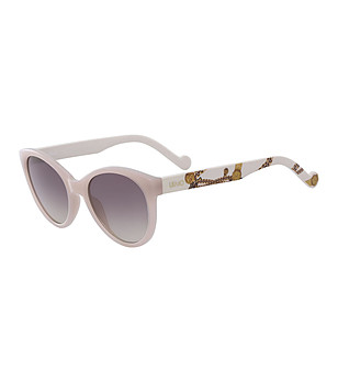 Дамски слънчеви очила в цвят слонова кост с принт Daisy снимка