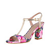 Дамски сандали в розово и златисто-1 снимка