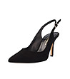 Дамски черни велурени обувки Helena-1 снимка