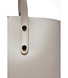 Светлосива кожена дамска чанта Tiffany-2 снимка