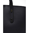 Черна кожена дамска чанта Tiffany-2 снимка