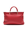 Червена кожена дамска чанта Eunice-0 снимка