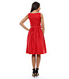 Червена рокля с връзка-1 снимка