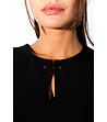 Черна рокля Suvi с памук-3 снимка