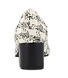 Дамски обувки в бяло и черно от естествена кожа и текстил Linda-4 снимка