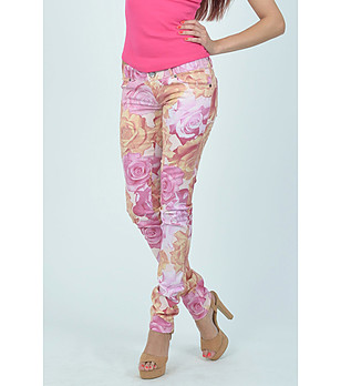 Розов памучен дамски панталон снимка