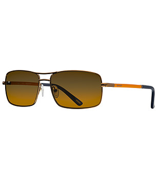 Мъжки слънчеви очила в кафяв нюанс и оранжево Emel снимка