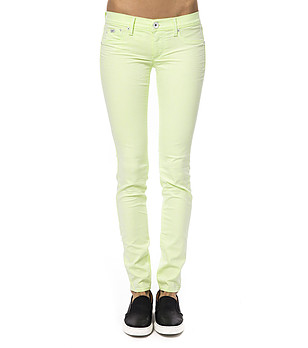 Дамски панталон в жълто-зелен нюанс Modelia снимка