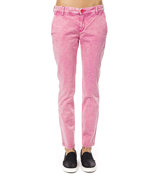 Памучен дамски панталон в розово Nelly снимка