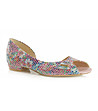 Кожени дамски многоцветни обувки Alice-0 снимка