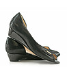 Черни дамски кожени обувки Falia-2 снимка