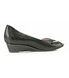 Черни дамски кожени обувки Falia-3 снимка