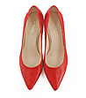 Червени дамски кожени обувки Daria-1 снимка
