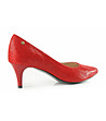 Червени дамски кожени обувки Daria-2 снимка