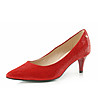 Червени дамски кожени обувки Daria-3 снимка