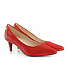 Червени дамски кожени обувки Daria-4 снимка